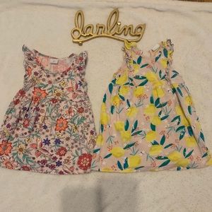 Set of 2 baby girl dresses 12-18m